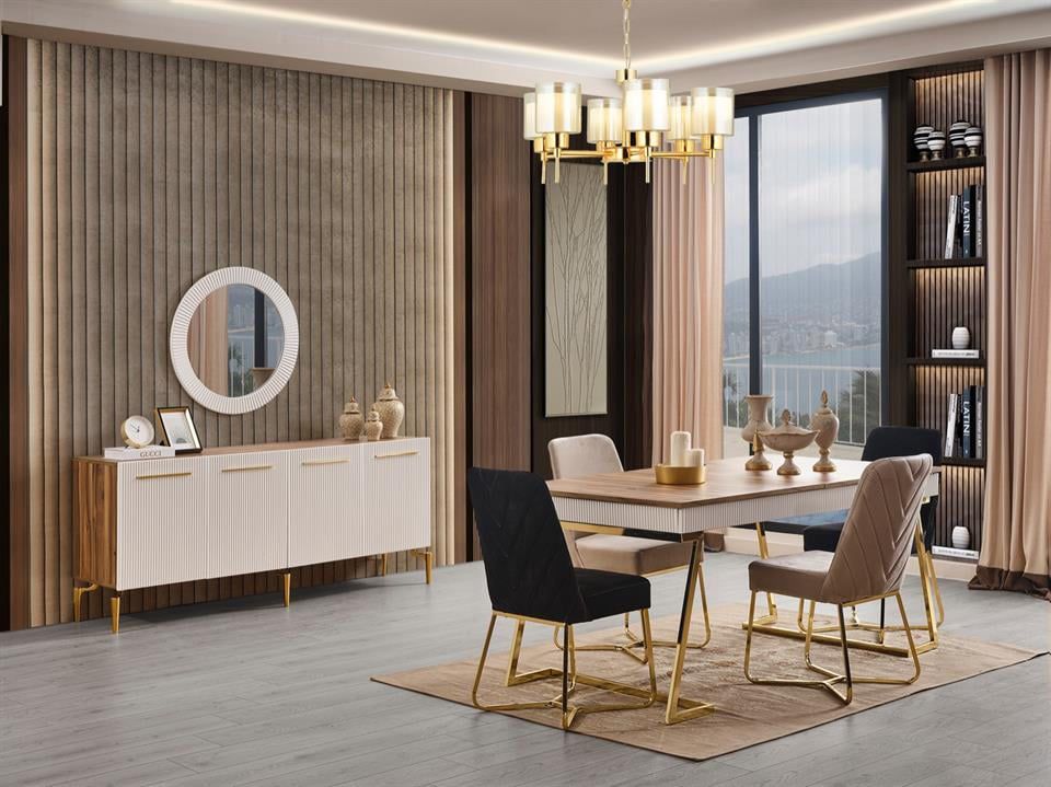 Beykoz Ceviz Yemek Odası Takımı Modern Konsol ürün görseli 1
